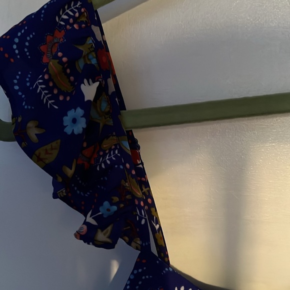 Folk print romper, fully lined size large Cute RAINBOW folk print - Picture 7 of 7